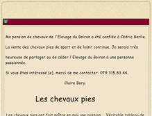 Tablet Screenshot of elevageduboiron.ch